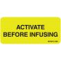 Label Paper Removable Activate Before, 1" Core, 2 1/4" x 1", Fl. Chartreuse, 420 per Roll