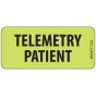 Label Paper Removable Telemetry Patient, 1" Core, 2 1/4" x 1", Fl. Chartreuse, 420 per Roll