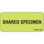 Label Paper Removable Shared Specimen, 1" Core, 2 1/4" x 1", Fl. Chartreuse, 420 per Roll