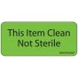 Label Paper Removable This Item Clean, 1" Core, 2 1/4" x 1", Fl. Green, 420 per Roll