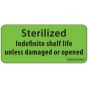 Label Paper Removable Sterilized, 1" Core, 2 1/4" x 1", Fl. Green, 420 per Roll