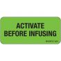 Label Paper Removable Activate Before, 1" Core, 2 1/4" x 1", Fl. Green, 420 per Roll