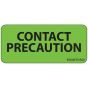 Label Paper Removable Contact Precaution, 1" Core, 2 1/4" x 1", Fl. Green, 420 per Roll