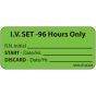 Label Paper Removable IV Set- 96, 1" Core, 2 1/4" x 1", Fl. Green, 420 per Roll