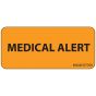 Label Paper Removable Medical Alert, 1" Core, 2 1/4" x 1", Fl. Orange, 420 per Roll