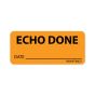 Label Paper Removable Echo Done, 1" Core, 2 1/4" x 1", Fl. Orange, 420 per Roll