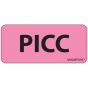 Label Paper Removable PICC, 1" Core, 2 1/4" x 1", Fl. Pink, 420 per Roll