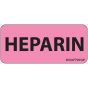 Label Paper Removable Heparin, 1" Core, 2 1/4" x 1", Fl. Pink, 420 per Roll