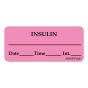 Label Paper Removable Insulin, 1" Core, 2 1/4" x 1", Fl. Pink, 420 per Roll