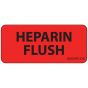 Label Paper Permanent Heparin Flush 1" Core 2 1/4"x1 Fl. Red 420 per Roll