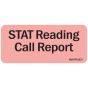 Lab Communication Label (Paper, Permanent) Stat Reading Call 2 1/4"x1 Fluorescent Red - 420 per Roll