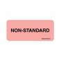 Label Paper Permanent Non-standard, 1" Core, 2 1/4" x 1", Fl. Red, 420 per Roll