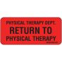 Label Paper Permanent Physical Therapy, 1" Core, 2 1/4" x 1", Fl. Red, 420 per Roll