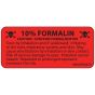 Label Paper Permanent 10%; Formalin 1 Core 2 1/4"x1 Fl. Red 420 per Roll