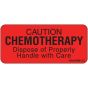 Label Paper Permanent Caution 1" Core 2 1/4"x1 Fl. Red 420 per Roll