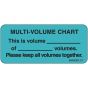 Label Paper Removable Multi-volume Chart, 1" Core, 2 1/4" x 1", Blue, 420 per Roll