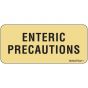 Label Paper Removable Enteric Precautions, 1" Core, 2 1/4" x 1", Tan, 420 per Roll