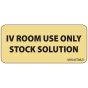 Label Paper Removable IV Room Use, 1" Core, 2 1/4" x 1", Tan, 420 per Roll