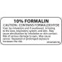 Label Paper Removable 10% Formalin, 1" Core, 2 1/4" x 1", White, 420 per Roll