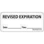 Label Paper Removable Revised Expiration, 1" Core, 2 1/4" x 1", White, 420 per Roll