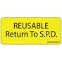 Label Paper Permanent Reusable Return To, 1" Core, 2 1/4" x 1", Yellow, 420 per Roll