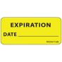 Label Paper Permanent Expiration Date 1" Core 2 1/4"x1 Yellow 420 per Roll