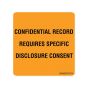 Label Paper Removable Confidential Record, 1" Core, 2 7/16" x 2 1/2", Fl. Orange, 400 per Roll