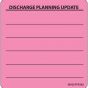 Label Paper Removable Discharge Planning, 1" Core, 2 7/16" x 2 1/2", Fl. Pink, 400 per Roll