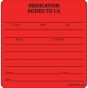 Label Paper Permanent Medication Added To, 1" Core, 2 7/16" x 2 1/2", Fl. Red, 400 per Roll