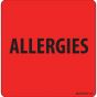 Label Paper Permanent Allergies 1" Core 2 7/16"x2 1/2" Fl. Red 400 per Roll