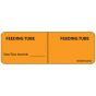 Label Paper Removable Feeding Tube Feeding, 1" Core, 2 15/16" x 1", Fl. Orange, 333 per Roll