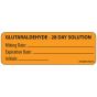 Label Paper Removable Glutaraldehyde - 28, 1" Core, 2 15/16" x 1", Fl. Orange, 333 per Roll