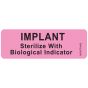 Label Paper Removable Implant Sterilize, 1" Core, 2 15/16" x 1", Fl. Pink, 333 per Roll