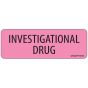 Label Paper Removable Investigational, 1" Core, 2 15/16" x 1", Fl. Pink, 333 per Roll