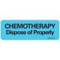 Label Paper Removable Chemotherapy, 1" Core, 2 15/16" x 1", Blue, 333 per Roll