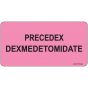 Label Paper Removable Precedex, 1" Core, 2 15/16" x 1", 1/2", Fl. Pink, 333 per Roll