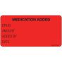 Label Paper Permanent Medication Added, 1" Core, 2 15/16" x 1", 1/2", Fl. Red, 333 per Roll