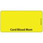 Label Paper Permanent Cord Blood Mom 1" Core 2 15/16"x1 1/2" Yellow 333 per Roll