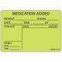 Label Paper Removable Medication Added, 1" Core, 2" 15/16" x 2, Fl. Chartreuse, 333 per Roll