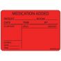 Label Paper Permanent Medication Added, 1" Core, 2" 15/16" x 2, Fl. Red, 333 per Roll