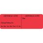 IV Label Paper Permanent Arterial Line 1" Core 2 15/16"x1 Red 500 per Roll