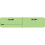 IV Label Synthetic Permanent Drain Drain Type: 1" Core 2 7/8"x5/8" Fl. Green 500 per Roll