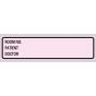 Label Paper Removable Room No. Patient, 1" Core, 5 3/8" x 1", 3/8", Pink, 200 per Roll