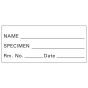 Lab Communication Tape (Removable) Name Specimen Rm. No. 1 x500" White - 222 Imprints per Roll