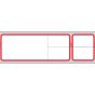 Misys/Sunquest/Epic Direct Thermal Label, Paper, 4-1/8"x1-3/16" 1-1/2" Core, Red Border, 1200 per roll, 8 rolls per box