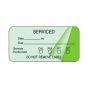 Label Self-Laminating Paper Removable Serviced Date 1-1/2" Core 2" x 1" Fl. Green, 1000 per Roll