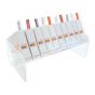 Dispenser Holds 10 Label Boxes Plastic 13-1/8 x 4-3/4 x 4-1/2 Clear 1 per Each