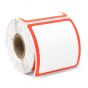 Direct Thermal Label, Epic Compatible, Paper, 2" x 2-3/16", White with Red, 3/4" Core, 200 per roll, 12 roll per box