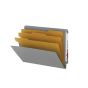 Smead® End Tab Folder Fas# 1&3, 25pt Pressboard Smead Gray 3 Dividers 3" Expansion 12-1/4" x 9-1/2", 50 per Case