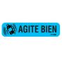 LABEL , AGITE BIEN, BLUE, 500 PER ROLL, 2 ROLLS PER BOX, SPANISH